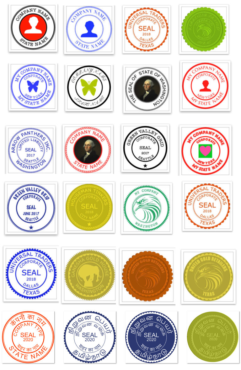 digital corporate seal stamp template